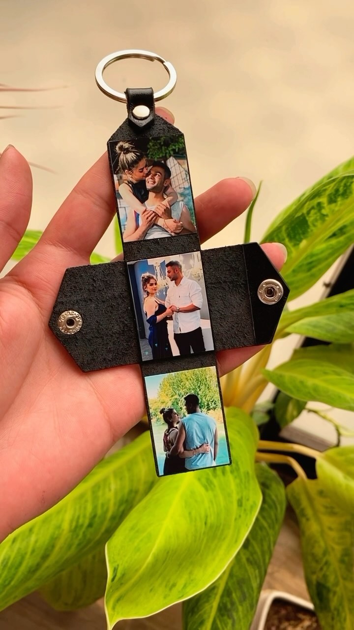 PERSONALISED PHOTO LEATHER KEYCHAIN